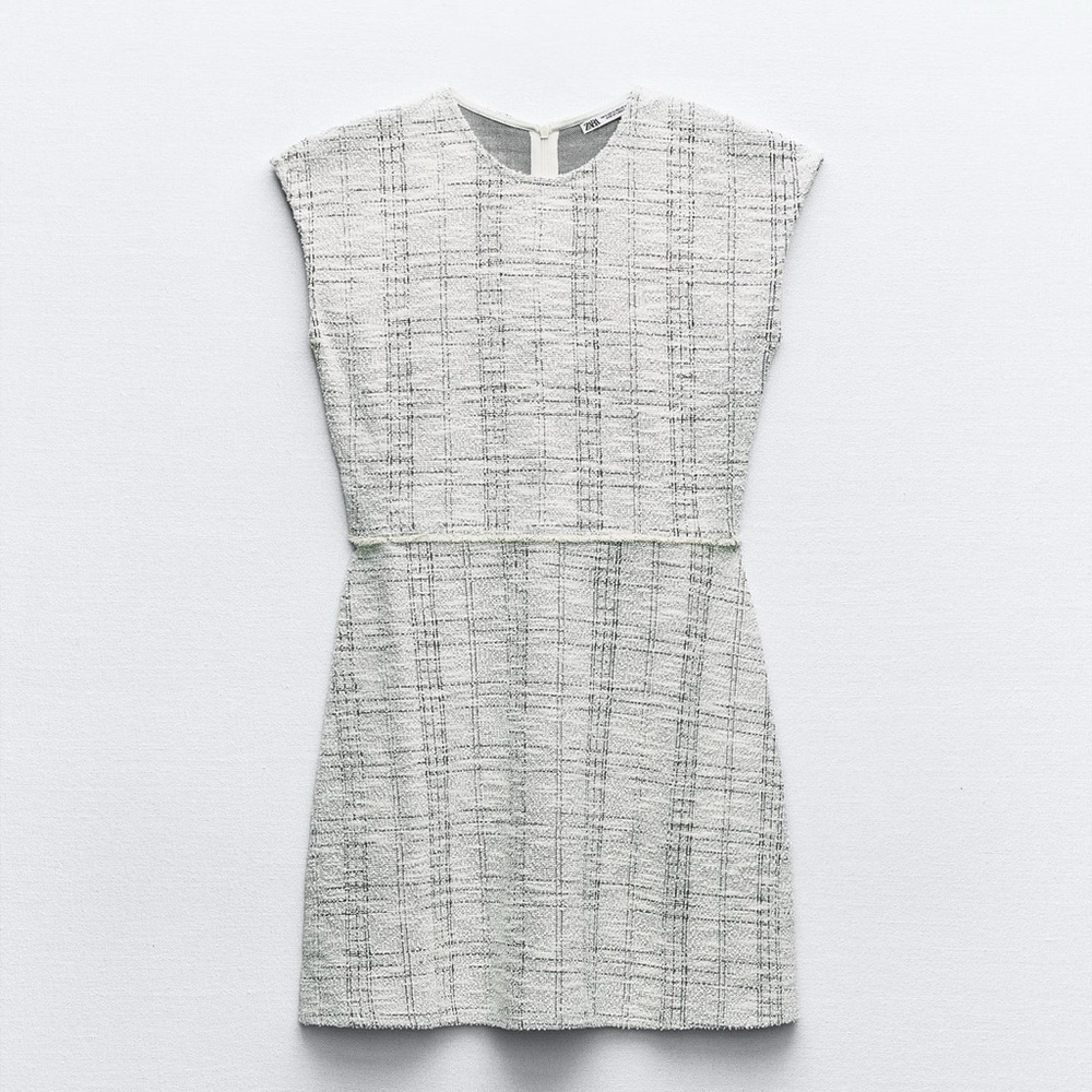 ZARA Textured Jacquard Dress